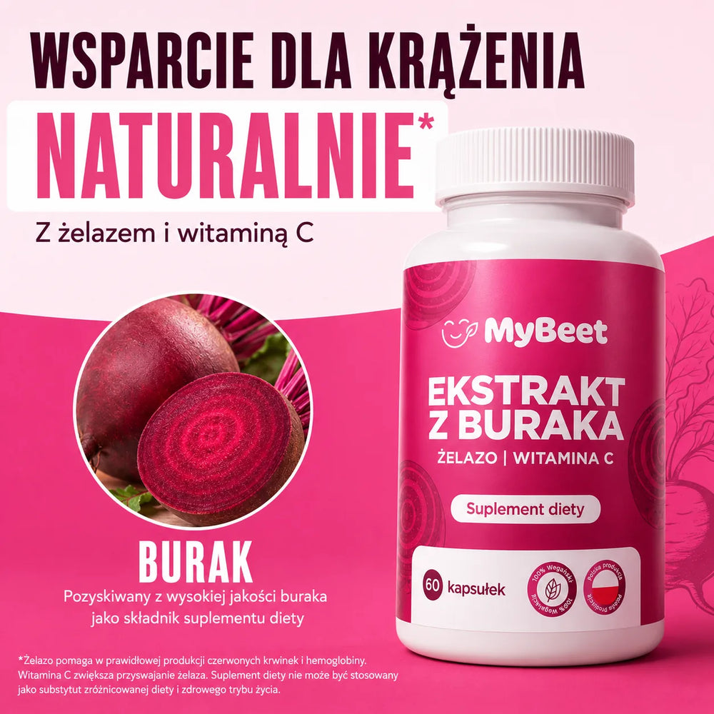 Ekstrakt z buraka z zelazem i witamina C